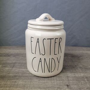 Rae Dunn Artisan Collection Farmhouse Minimilist‎ Easter Candy  Ceramic Canister